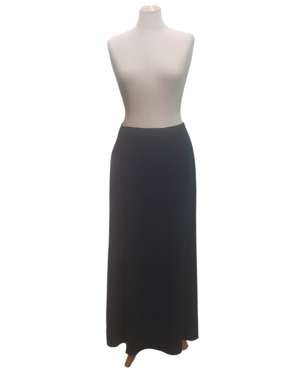 Lauren Ralph Lauren Skirt 100% Silk   Navy Blue Maxi Lined Formal Classic Size 4